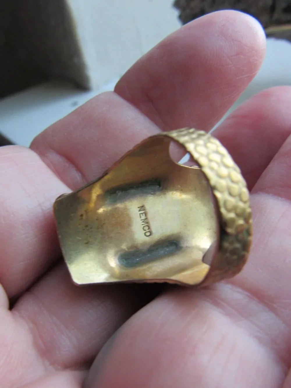 Vintage Mexican Celluloid Floral Ring 7-8